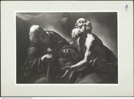 Vorderseite von Heim Gallery [https://www.deutsche-digitale-bibliothek.de/content/lizenzen/rv-ez/] Der Hl. Antonius, der Abt und Hl. Paulus, der Eremit - Gesamtansicht ohne Rahmen, bh346358_recto. Foto.