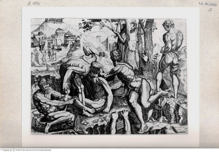 Vorderseite von Bibliotheca Hertziana [http://creativecommons.org/publicdomain/mark/1.0/] A 154 battle of Cascina (also known as the Bathers); s.l.: s.n., s.a. (though dated 1524). - , bh348019. Foto.