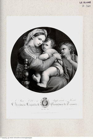 Vorderseite von Veste Coburg [http://creativecommons.org/publicdomain/mark/1.0/] Madonna della Sedia - , bh349871. Foto.