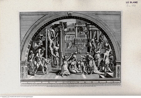 Vorderseite von Veste Coburg [http://creativecommons.org/publicdomain/mark/1.0/] "Picturae Raphaelis Sanctij Urbinatis ex aula et conclavibus Palatij Vaticani"Der Brand des Borgo (Stanza dell'Incendio di Borgo) - , bh349905. Foto.