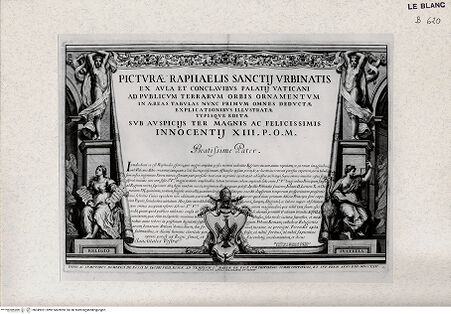 Vorderseite von Veste Coburg [http://creativecommons.org/publicdomain/mark/1.0/] "Picturae Raphaelis Sanctij Urbinatis ex aula et conclavibus Palatij Vaticani"Titelblatt - , bh349921. Foto.