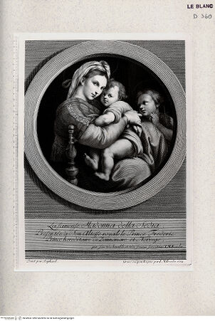 Vorderseite von Veste Coburg [http://creativecommons.org/publicdomain/mark/1.0/] Madonna della Sedia - , bh349941. Foto.