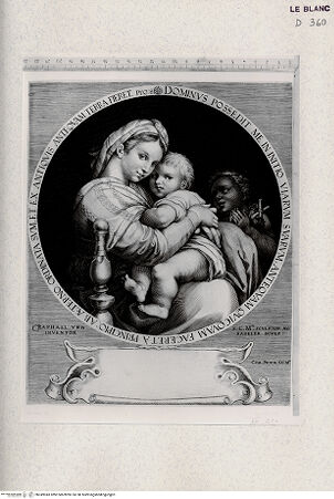 Vorderseite von Veste Coburg [http://creativecommons.org/publicdomain/mark/1.0/] Madonna della Sedia (siehe auch anderer Zustand) - , bh349943. Foto.