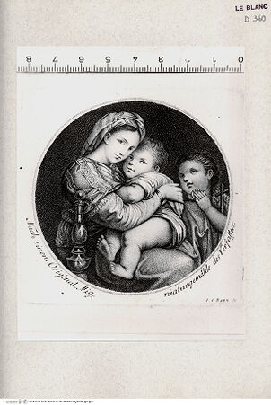 Vorderseite von Veste Coburg [http://creativecommons.org/publicdomain/mark/1.0/] Madonna della Sedia - , bh349950. Foto.