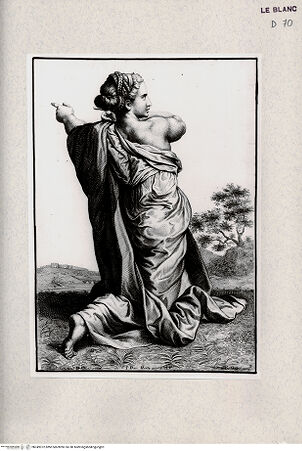 Vorderseite von Veste Coburg [http://creativecommons.org/publicdomain/mark/1.0/] Kniende Frau (Ausschnitt aus der "Verklärung Christi") - , bh349972. Foto.
