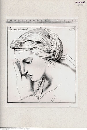 Vorderseite von Veste Coburg [http://creativecommons.org/publicdomain/mark/1.0/] Kopf der Stehenden am rechten Bildrand (Detail aus der "Grablegung", Altar der Familie Baglioni) (aus: J. C. Lavater, Essai sur la physiognomie, II, 1783) - , bh349978. Foto.