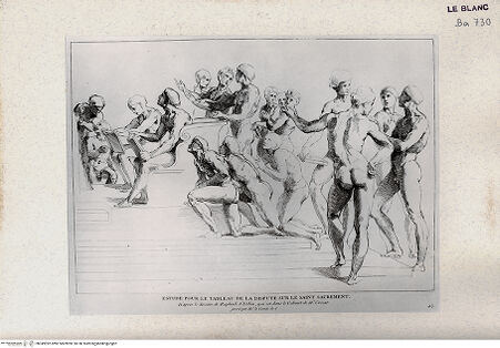 Vorderseite von Veste Coburg [http://creativecommons.org/publicdomain/mark/1.0/] Studie zum "Triumph der Eucharistie" (nach einer Federzeichnung) - , bh349992. Foto.