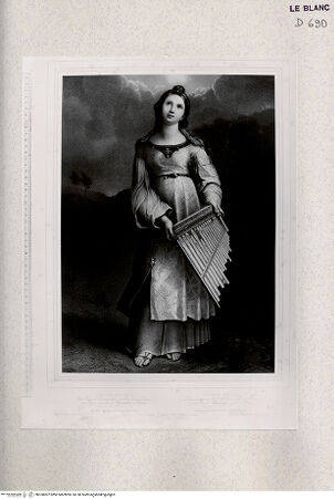 Vorderseite von Veste Coburg [http://creativecommons.org/publicdomain/mark/1.0/] Die heilige Cäcilie (Ausschnitt) - , bh350007. Foto.