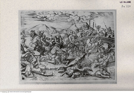 Vorderseite von Veste Coburg [http://creativecommons.org/publicdomain/mark/1.0/] Die Schlacht an der Milvischen Brücke (2 Platten) - , bh350010. Foto.