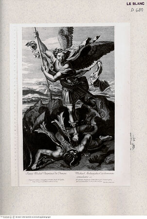 Vorderseite von Veste Coburg [http://creativecommons.org/publicdomain/mark/1.0/] Der heilige Michael - , bh350021. Foto.