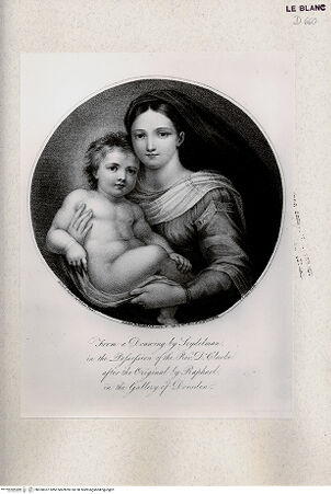 Vorderseite von Veste Coburg [http://creativecommons.org/publicdomain/mark/1.0/] Madonna und Kind (Ausschnitt aus der "Sixtinischen Madonna") - , bh350037. Foto.