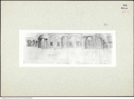 Vorderseite von Kunstbibliothek [https://www.deutsche-digitale-bibliothek.de/content/lizenzen/rv-ez/] Codex Destailleur DCaracalla-Thermen: Schnitt durch eine Reihe von Räumen mit unterschiedlichen Gliederungen - , bh350350_recto. Foto.