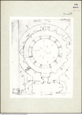 Vorderseite von Kunstbibliothek [https://www.deutsche-digitale-bibliothek.de/content/lizenzen/rv-ez/] Codex Destailleur DS. Costanza: Gesamtgrundriss - Gesamtansicht, bh350421_recto. Foto.