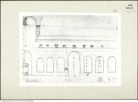 Vorderseite von Kunstbibliothek [https://www.deutsche-digitale-bibliothek.de/content/lizenzen/rv-ez/] Codex Destailleur DS. Costanza: Innenaufriss der Umgangsaußenwand - , bh350429_recto. Foto.