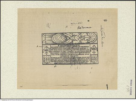 Vorderseite von Biblioteca Apostolica Vaticana [https://www.deutsche-digitale-bibliothek.de/content/lizenzen/rv-ez/] Codex Gualdi CTeil IGrabmal des Erzbischofs Paolo Capranico - , bh352138_recto. Foto.