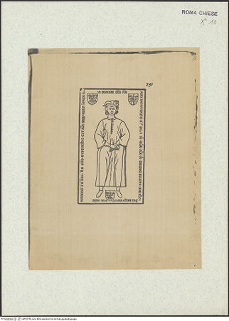 Vorderseite von Biblioteca Apostolica Vaticana [http://creativecommons.org/publicdomain/mark/1.0/] Codex Gualdi CTeil IIGrabmal des Poncello di Sant'Eustachio - , bh352190_recto. Foto.