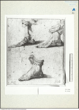 Vorderseite von Royal Collection Enterprises Limited [https://www.deutsche-digitale-bibliothek.de/content/lizenzen/rv-ez/] anatomische Studien zu einem Fuß - , bh354641_recto. Foto.