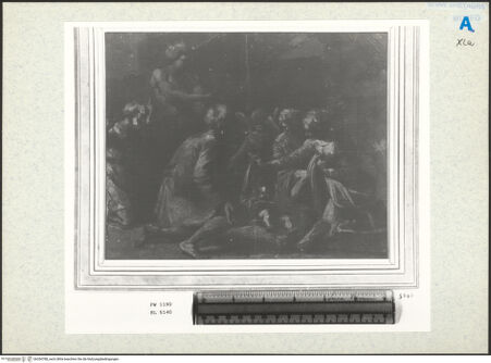 Vorderseite von Royal Collection Enterprises Limited [https://www.deutsche-digitale-bibliothek.de/content/lizenzen/rv-ez/] Die Anbetung des Christuskindes durch die Hirten - , bh354788_recto. Foto.