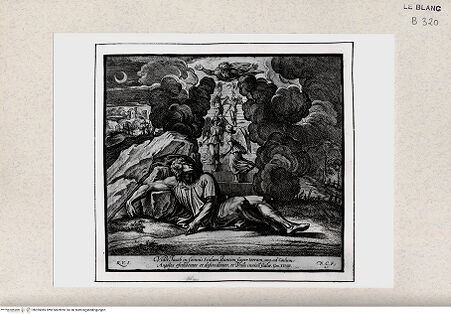 Vorderseite von Istituto Nazionale per la Grafica [http://creativecommons.org/publicdomain/mark/1.0/] Stichserie nach den Fresken der Loggien des VatikanJakobs, Traum (Bl 21) - , bh355085. Foto.