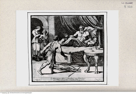 Vorderseite von Istituto Nazionale per la Grafica [http://creativecommons.org/publicdomain/mark/1.0/] Stichserie nach den Fresken der Loggien des VatikanIsaak und Esau (Bl 20) - , bh355086. Foto.