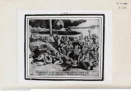 Vorderseite von Istituto Nazionale per la Grafica [http://creativecommons.org/publicdomain/mark/1.0/] "Historia del Testamento Vecchio dipinta in Roma nel Vaticano da Raffaello di Urbino"... 1613Die Überquerung des Roten Meeres - , bh355091. Foto.