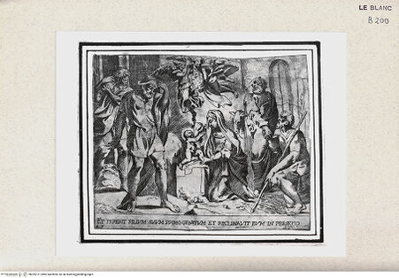 Vorderseite von Istituto Nazionale per la Grafica [http://creativecommons.org/publicdomain/mark/1.0/] "Historia del Testamento Vecchio dipinta in Roma nel Vaticano da Raffaello di Urbino"... 1613Die Anbetung der Hirten - , bh355121. Foto.