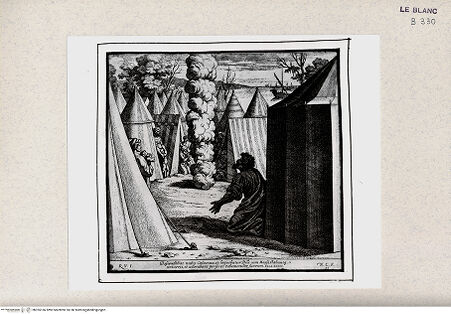 Vorderseite von Istituto Nazionale per la Grafica [http://creativecommons.org/publicdomain/mark/1.0/] Stichserie nach den Fresken der Loggien des VatikanMoses und die Feuersäule (Bl 35) - , bh355166. Foto.