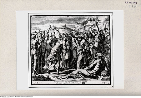 Vorderseite von Istituto Nazionale per la Grafica [http://creativecommons.org/publicdomain/mark/1.0/] Stichserie nach den Fresken der Loggien des VatikanSalomon wird zum König ernannt (Bl 45) - , bh355172. Foto.