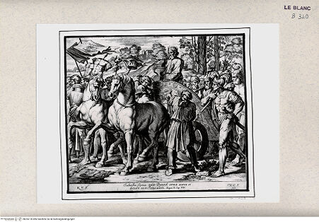 Vorderseite von Istituto Nazionale per la Grafica [http://creativecommons.org/publicdomain/mark/1.0/] Stichserie nach den Fresken der Loggien des VatikanDer Triumph Davids (Bl 43) - , bh355178. Foto.