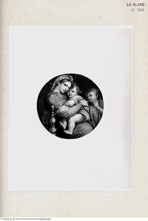 Vorderseite von Istituto Nazionale per la Grafica [http://creativecommons.org/publicdomain/mark/1.0/] "Madonna della Seggiola" - , bh355221. Foto.