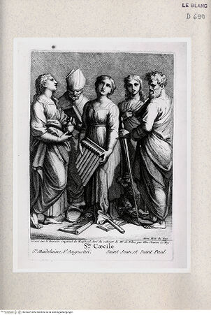 Vorderseite von Istituto Nazionale per la Grafica [http://creativecommons.org/publicdomain/mark/1.0/] Die heilige Cäcilie - , bh355229. Foto.