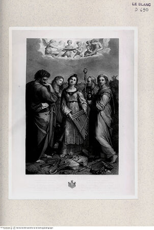 Vorderseite von Istituto Nazionale per la Grafica [http://creativecommons.org/publicdomain/mark/1.0/] Die heilige Cäcilie - , bh355230. Foto.