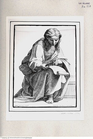 Vorderseite von Istituto Nazionale per la Grafica [http://creativecommons.org/publicdomain/mark/1.0/] Schreibende Figur (Detail aus der "Disputa") - , bh355239. Foto.