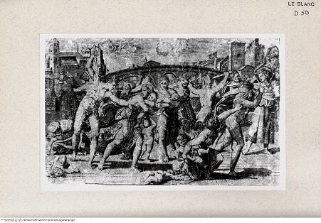Vorderseite von Istituto Nazionale per la Grafica [http://creativecommons.org/publicdomain/mark/1.0/] Der Bethlehemitische Kindermord (1. Zustand) - , bh355242. Foto.