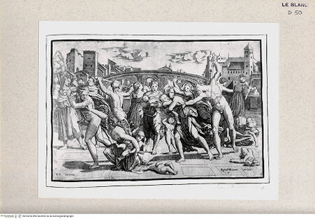 Vorderseite von Istituto Nazionale per la Grafica [http://creativecommons.org/publicdomain/mark/1.0/] Der Bethlehemitische Kindermord (3. Zustand) - , bh355250. Foto.