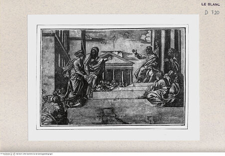 Vorderseite von Istituto Nazionale per la Grafica [http://creativecommons.org/publicdomain/mark/1.0/] Maria Magdalena wird von Martha zu Christus geführt - , bh355251. Foto.