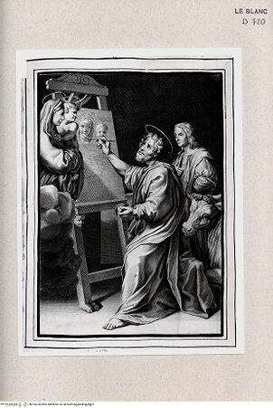 Vorderseite von Istituto Nazionale per la Grafica [http://creativecommons.org/publicdomain/mark/1.0/] Der heilige Lukas malt die Madonna - , bh355260. Foto.