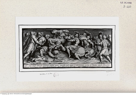 Vorderseite von Istituto Nazionale per la Grafica [http://creativecommons.org/publicdomain/mark/1.0/] Serie von nach biblischen Themen im Vatikan; Serie monochromer Fresken und WandteppichszenenDie Überquerung des Roten Meeres (Stanza di Eliodoro) - , bh355271. Foto.