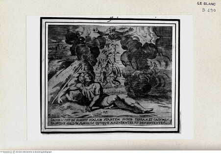 Vorderseite von Istituto Nazionale per la Grafica [http://creativecommons.org/publicdomain/mark/1.0/] "Historia del Testamento Vecchio dipinta in Roma nel Vaticano da Raffaello di Urbino"... 1613Jakobs Traum - , bh355287. Foto.