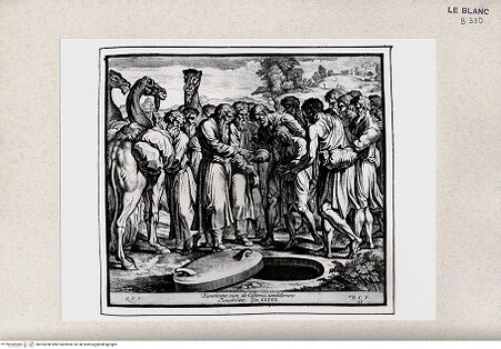 Vorderseite von Istituto Nazionale per la Grafica [http://creativecommons.org/publicdomain/mark/1.0/] Stichserie nach den Fresken der Loggien des VatikanJoseph wird von seinen Brüdern verkauft (Bl 26) - , bh355288. Foto.