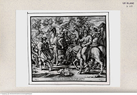 Vorderseite von Istituto Nazionale per la Grafica [http://creativecommons.org/publicdomain/mark/1.0/] Stichserie nach den Fresken der Loggien des VatikanJakobs Rückkehr (Bl 24) - , bh355290. Foto.