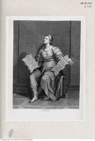 Vorderseite von Istituto Nazionale per la Grafica [http://creativecommons.org/publicdomain/mark/1.0/] Allegorische Figuren aus der Sala di Costantino der Stanzen RaffaelsDie Religion - , bh355297. Foto.