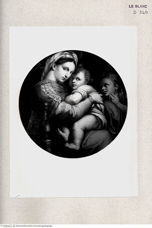 Vorderseite von Istituto Nazionale per la Grafica [http://creativecommons.org/publicdomain/mark/1.0/] "Madonna della seggiola" - , bh355328. Foto.