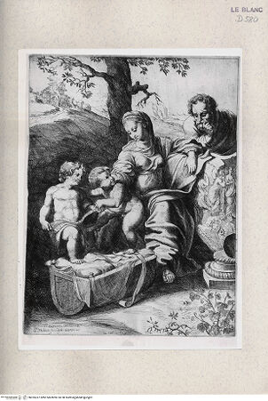 Vorderseite von Istituto Nazionale per la Grafica [http://creativecommons.org/publicdomain/mark/1.0/] "Sacra famiglia sotto la quercia"; Heilige Familie - , bh355337. Foto.