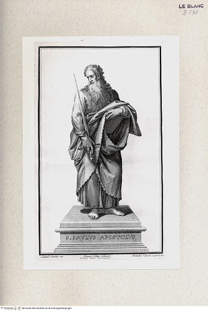 Vorderseite von Istituto Nazionale per la Grafica [http://creativecommons.org/publicdomain/mark/1.0/] Serie der 12 ApostelDer Heilige Paulus - , bh355340. Foto.