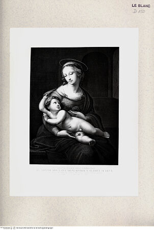 Vorderseite von Istituto Nazionale per la Grafica [http://creativecommons.org/publicdomain/mark/1.0/] "Madonna Bridgewater" - , bh355342. Foto.