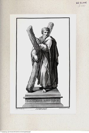 Vorderseite von Istituto Nazionale per la Grafica [http://creativecommons.org/publicdomain/mark/1.0/] Serie der 12 ApostelDer Heilige Andreas - , bh355346. Foto.
