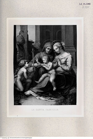 Vorderseite von Istituto Nazionale per la Grafica [http://creativecommons.org/publicdomain/mark/1.0/] "Madonna del Divino Amore"; Heilige Familie - , bh355360. Foto.