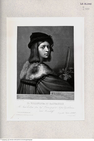 Vorderseite von Istituto Nazionale per la Grafica [http://creativecommons.org/publicdomain/mark/1.0/] Bildnis des Violinspielers - , bh355361. Foto.