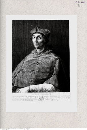 Vorderseite von Istituto Nazionale per la Grafica [http://creativecommons.org/publicdomain/mark/1.0/] Bildnis eines Kardinals - , bh355378. Foto.